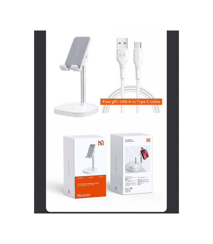 پایه نگهدارنده و شارژر وایرلس رومیزی مک دودو مدل CH-0530