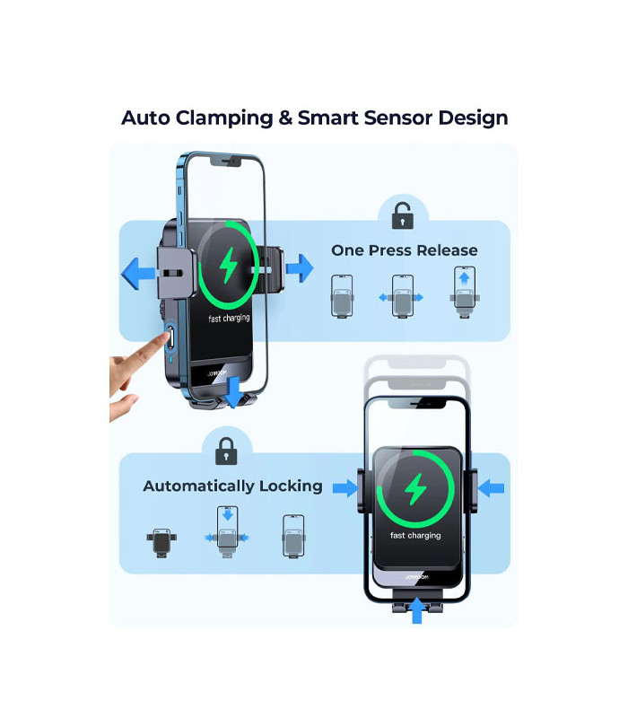 پایه نگهدارنده و شارژر وایرلس گوشی موبایل جویروم مدل JR-ZS219