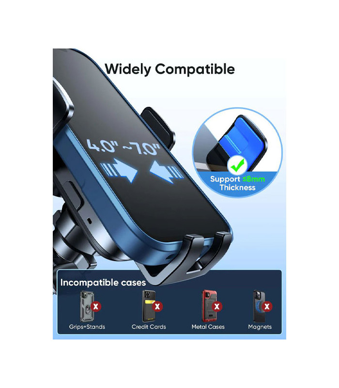 پایه نگهدارنده و شارژر وایرلس دریچه کولری گوشی موبایل جویروم مدل JR-ZS246