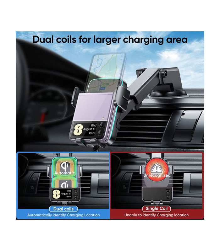 پایه نگهدارنده و شارژر وایرلس گوشی موبایل جویروم مدل JR-ZS246