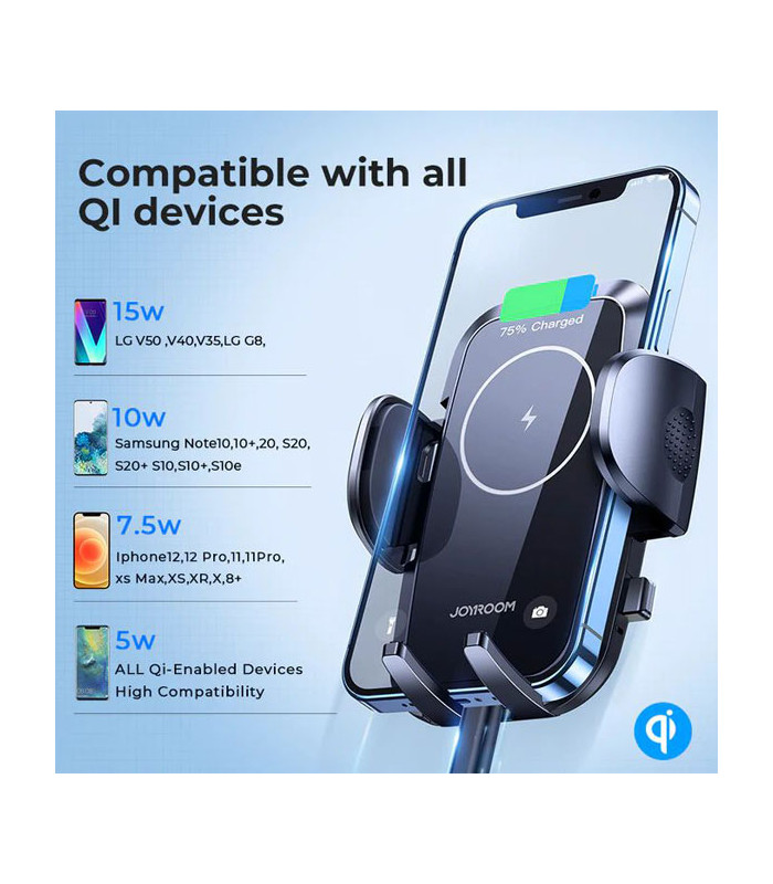 پایه نگهدارنده و شارژر وایرلس دریچه کولری گوشی موبایل جویروم مدل JR-ZS241