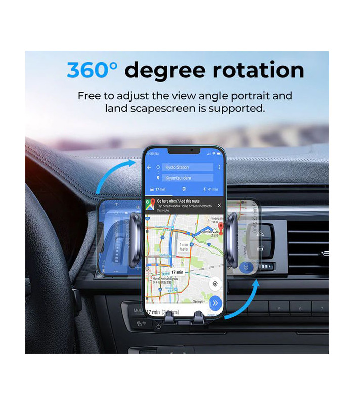 پایه نگهدارنده و شارژر وایرلس دریچه کولری گوشی موبایل جویروم مدل JR-ZS241