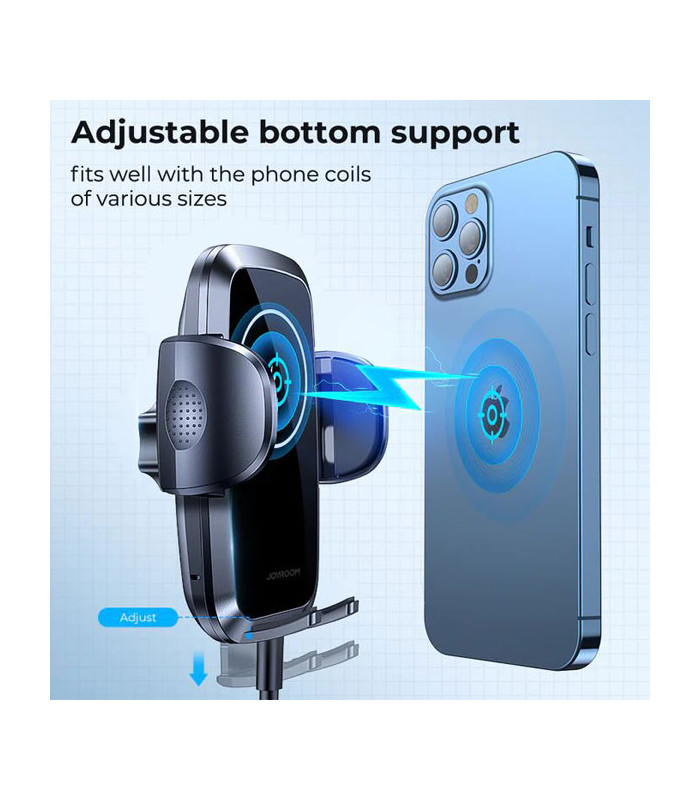 پایه نگهدارنده و شارژر وایرلس دریچه کولری گوشی موبایل جویروم مدل JR-ZS241