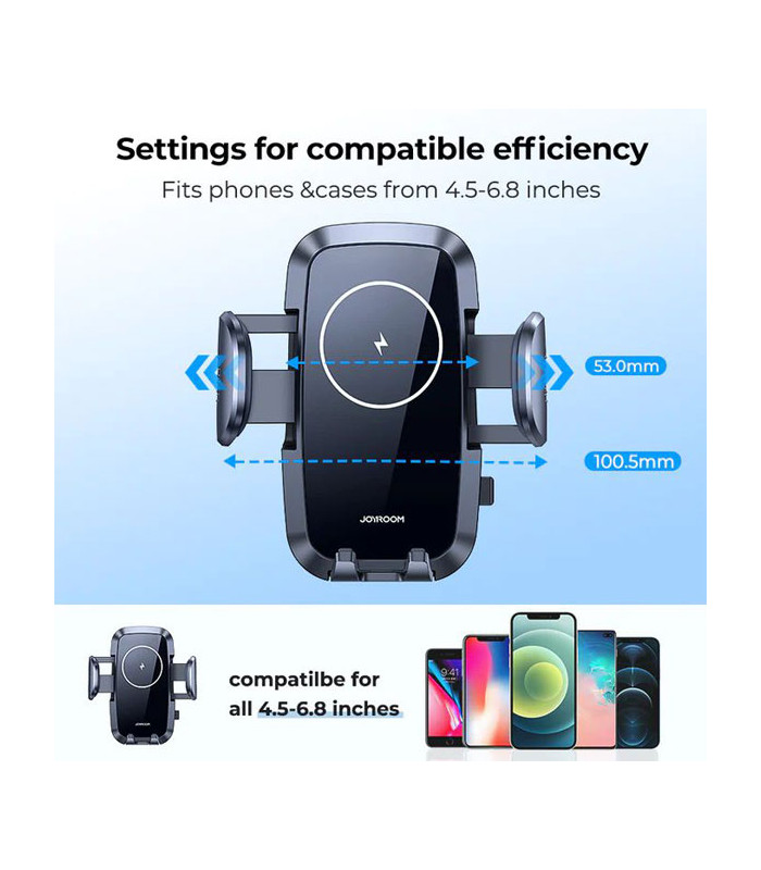 پایه نگهدارنده و شارژر وایرلس دریچه کولری گوشی موبایل جویروم مدل JR-ZS241