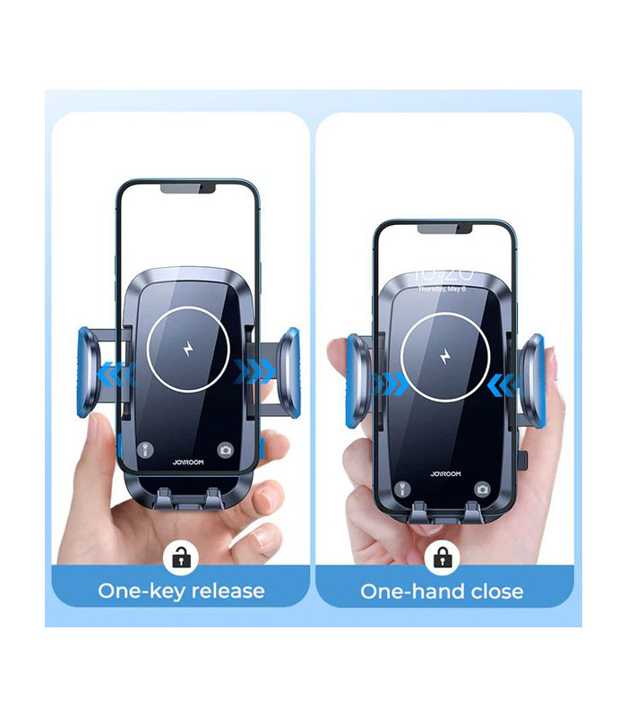 پایه نگهدارنده و شارژر وایرلس دریچه کولری گوشی موبایل جویروم مدل JR-ZS241