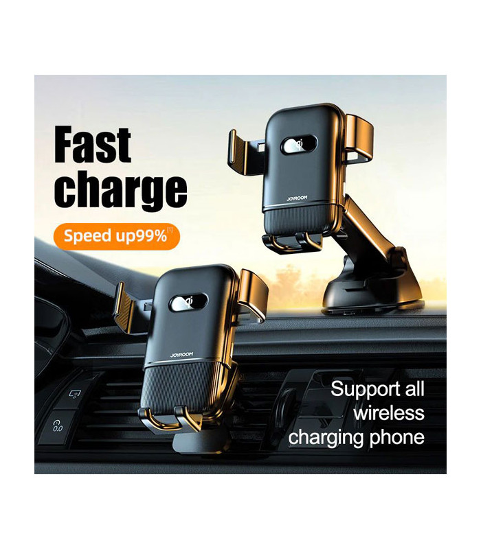 پایه نگهدارنده و شارژر وایرلس دریچه کولری گوشی موبایل جویروم مدل JR-ZS216
