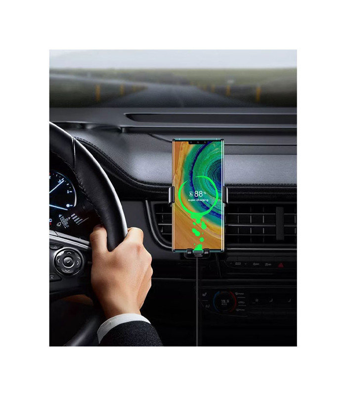 پایه نگهدارنده و شارژر وایرلس دریچه کولری گوشی موبایل جویروم مدل JR-ZS216