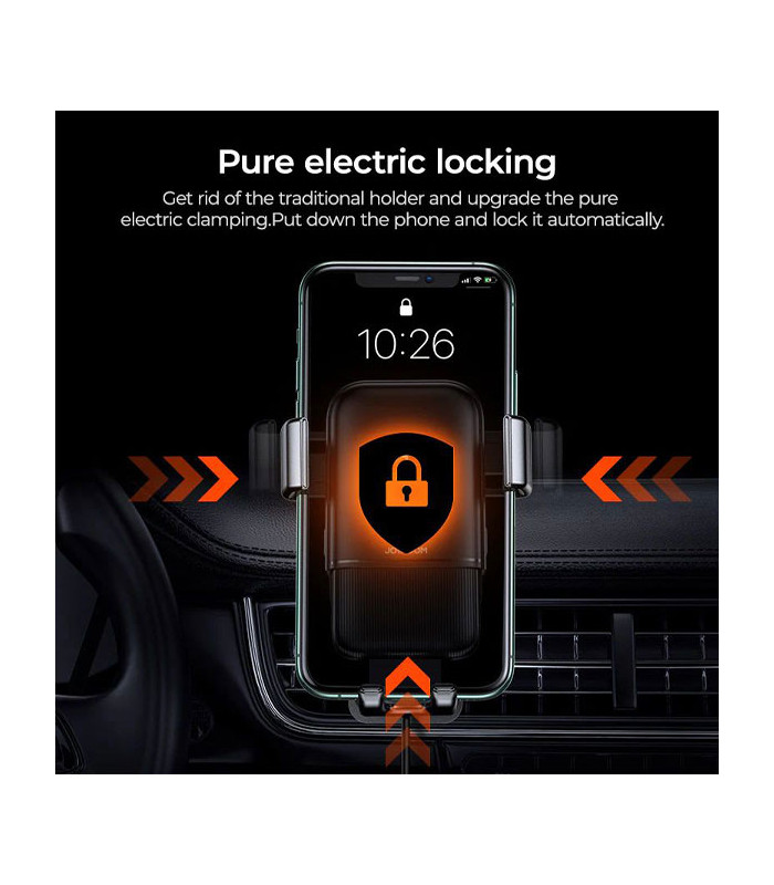 پایه نگهدارنده و شارژر وایرلس دریچه کولری گوشی موبایل جویروم مدل JR-ZS216