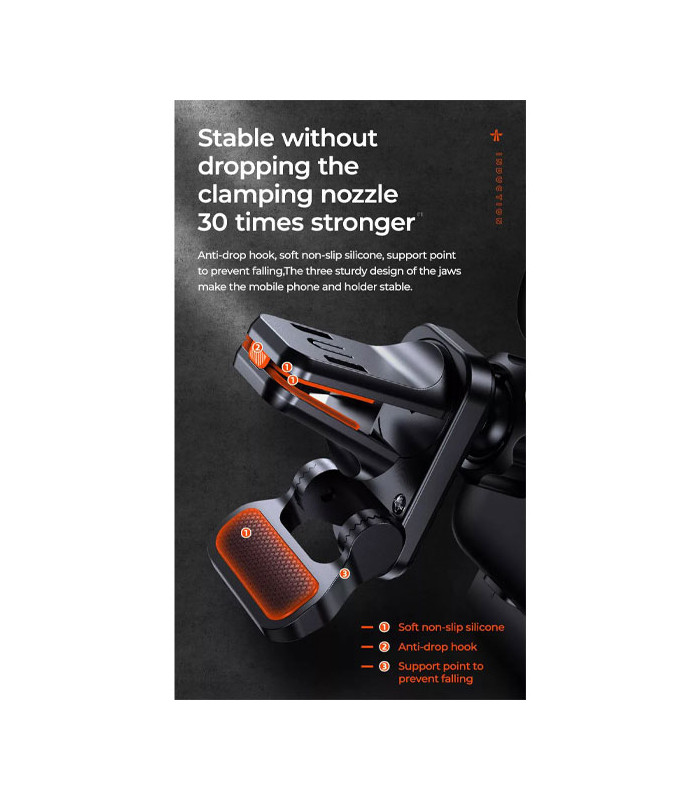 پایه نگهدارنده و شارژر وایرلس دریچه کولری گوشی موبایل جویروم مدل JR-ZS216