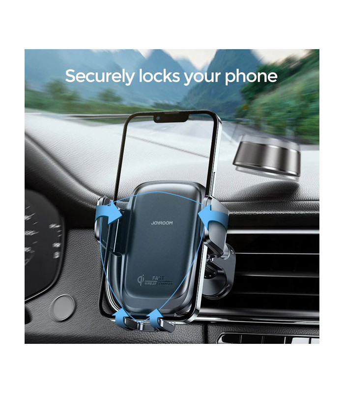 پایه نگهدارنده و شارژر وایرلس دریچه کولری گوشی موبایل جویروم مدل JR-ZS243