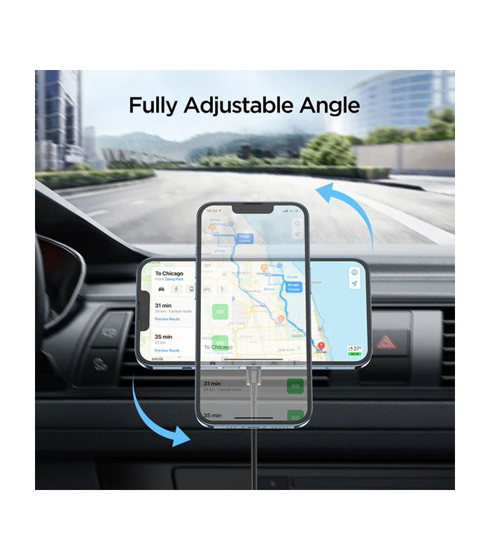 پایه نگهدارنده و شارژر وایرلس دریچه کولری گوشی موبایل جویروم مدل JR-ZS240