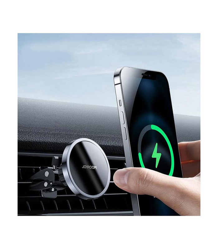 پایه نگهدارنده و شارژر وایرلس دریچه کولری گوشی موبایل جویروم مدل JR-ZS240