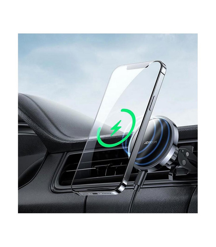 پایه نگهدارنده و شارژر وایرلس دریچه کولری گوشی موبایل جویروم مدل JR-ZS240