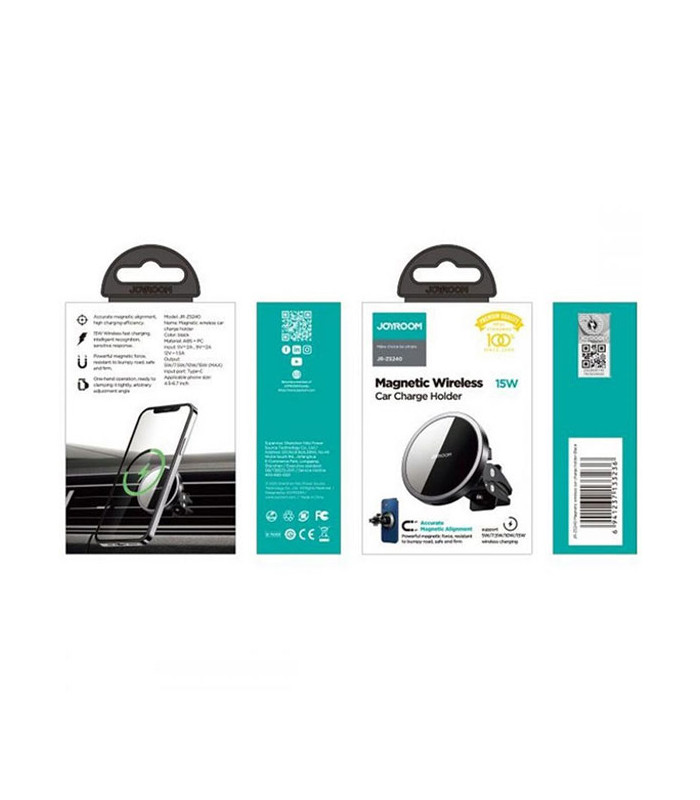 پایه نگهدارنده و شارژر وایرلس دریچه کولری گوشی موبایل جویروم مدل JR-ZS240