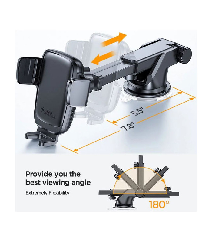 پایه نگهدارنده و شارژر وایرلس گوشی موبایل جویروم مدل JR-ZS243