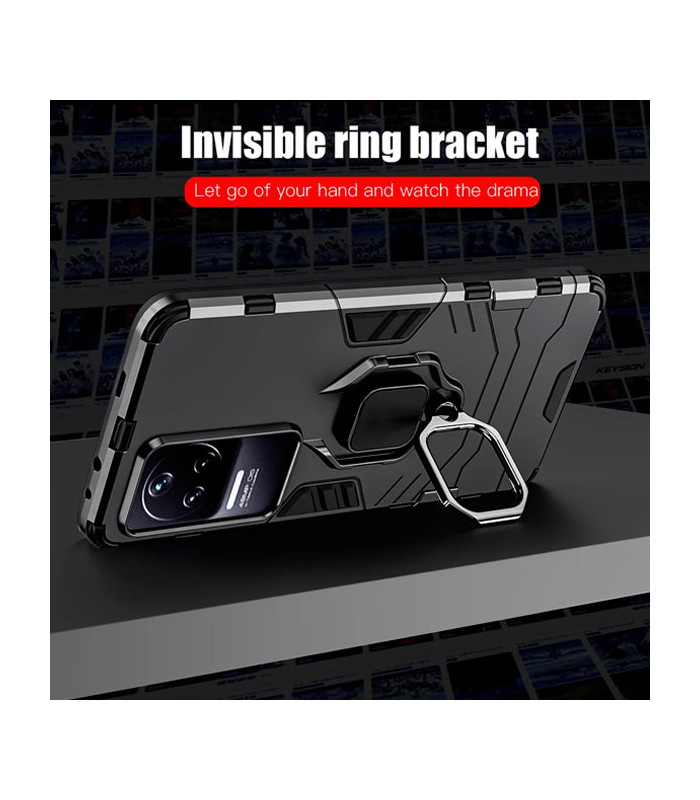 کاور محافظ کیشن مدل Keysion Shockproof Armor Ring Holder مناسب برای گوشی Xiaomi Redmi K50 / K50 Pro