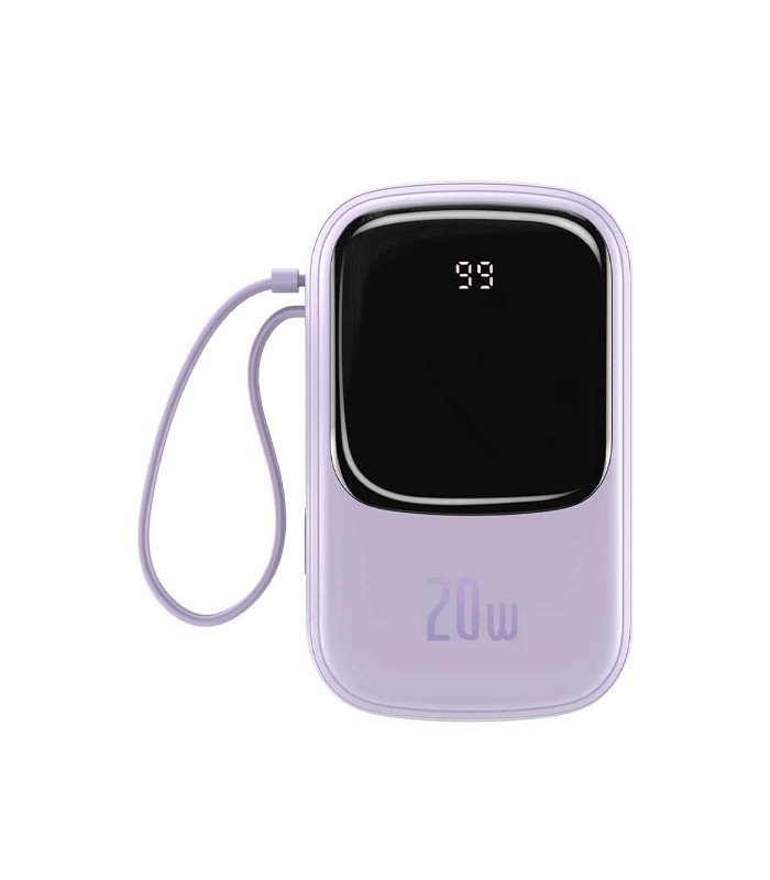 پاوربانک فست شارژ باسئوس مدل Qpow Digital Display با ظرفيت 20000 ميلی آمپر ساعت توان 20 وات
