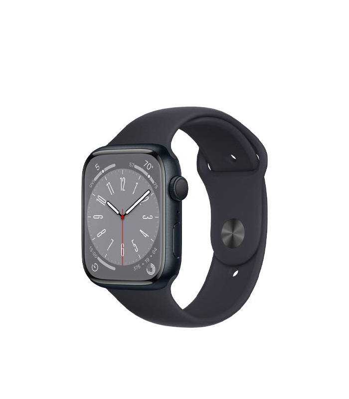 ساعت هوشمند اپل واچ سری 8 مدل Midnight Aluminum Case with Sport Band 45mm