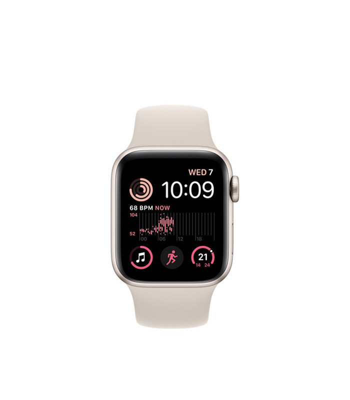 ساعت هوشمند اپل واچ سری SE 2022 مدل Starlight Aluminum Case with Sport Band 40mm