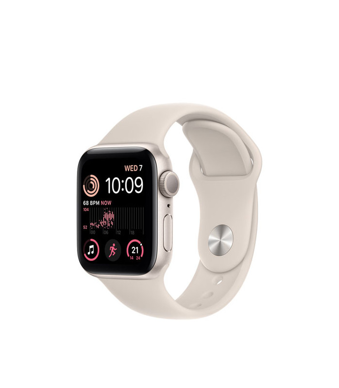 ساعت هوشمند اپل واچ سری SE 2022 مدل Starlight Aluminum Case with Sport Band 44mm