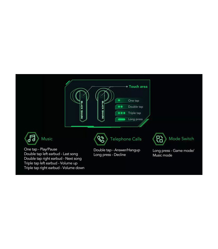 هدفون بی‌ سیم شیائومی مدل Black Shark JoyBuds