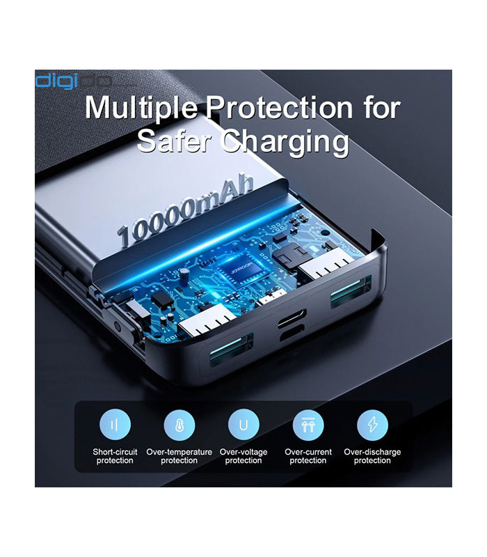 پاوربانک جویروم مدل JR-QP191 با ظرفيت 10000 ميلی آمپر ساعت