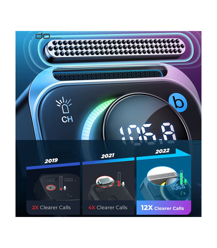 شارژر فندکی فست شارژ و پخش کننده بلوتوث جویروم مدل JR-CL18