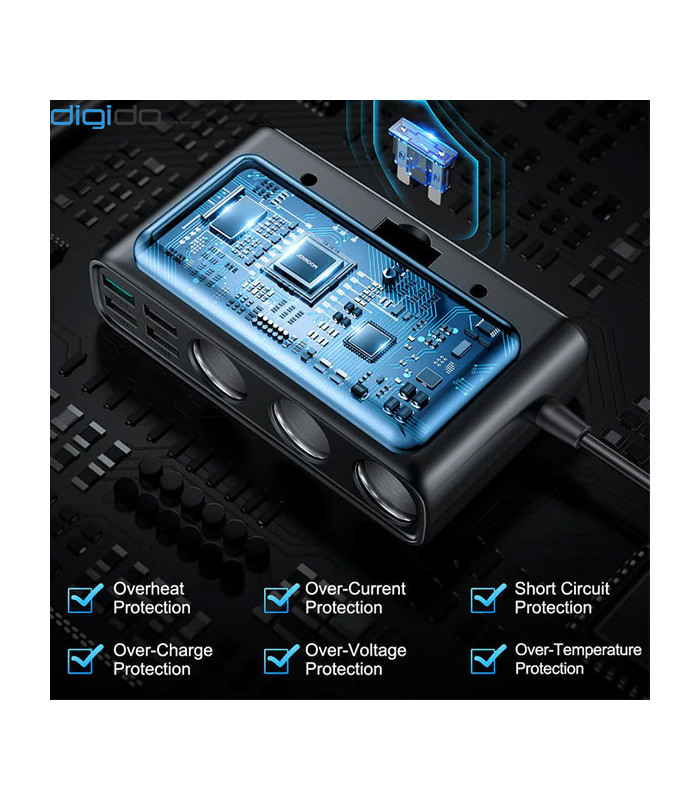 شارژر فندکی فست شارژ جویروم مدل JR-CL06