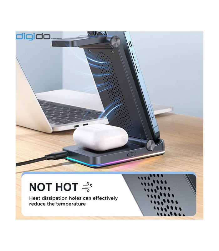 استند و شارژر وایرلس چندکاره جویروم مدل JR-WQN01