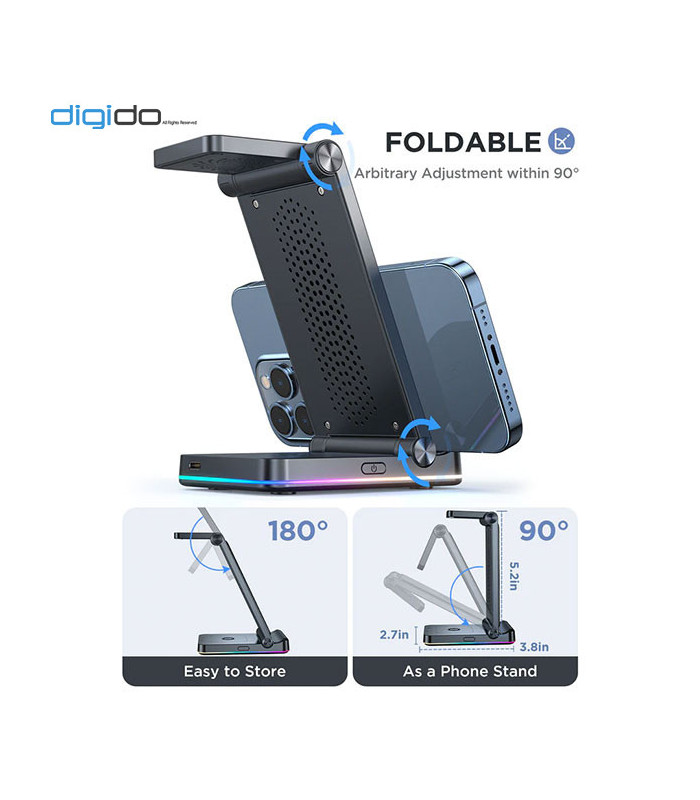 استند و شارژر وایرلس چندکاره جویروم مدل JR-WQN01