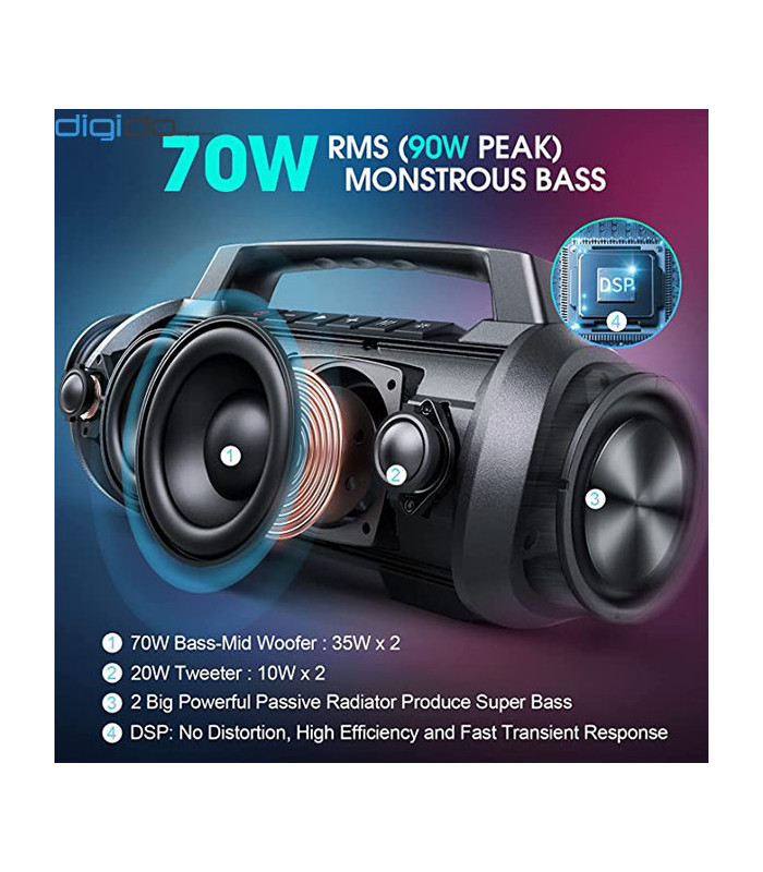 اسپیکر بلوتوثی دبلیو کینگ مدل D10