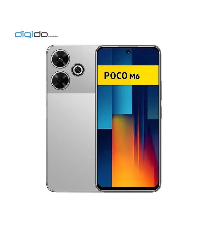 گوشی موبایل شیائومی مدل Poco M6 4G دو سیم کارت ظرفیت 6/128 گیگابایت رنگ نقره ای