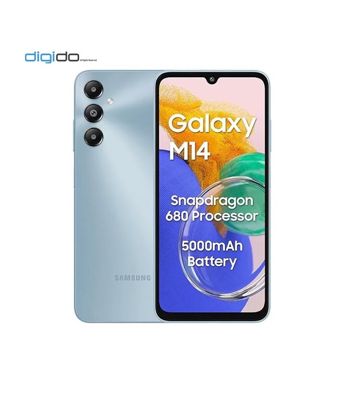 گوشی موبایل سامسونگ مدل Galaxy M14 4G دو سیم کارت ظرفیت 6/128 گیگابایت - رنگ آبی روشن