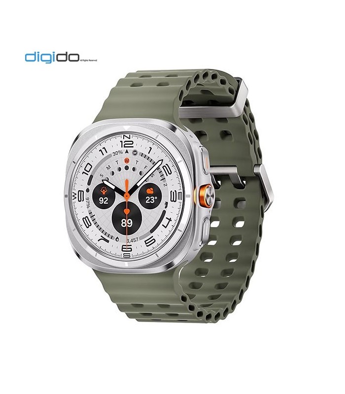 ساعت هوشمند سامسونگ مدل Galaxy Watch Ultra SM-L705 47mm بند مارین سبز و بدنه سفید