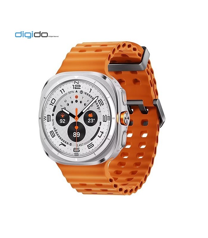 ساعت هوشمند سامسونگ مدل Galaxy Watch Ultra SM-L705 47mm بند مارین نارنجی و بدنه سفید