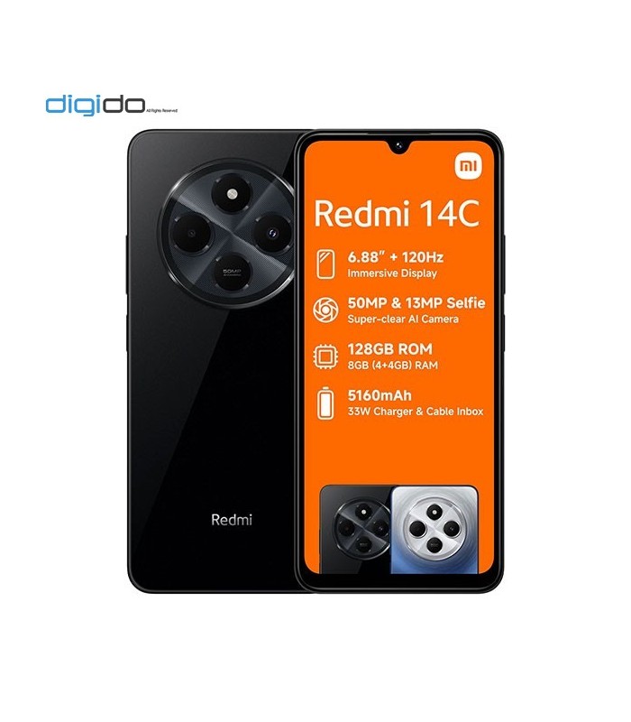 گوشی موبایل شیائومی مدل Redmi 14C دو سیم کارت ظرفیت 8/128 گیگابایت رنگ مشکی