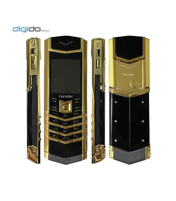 گوشی موبایل هانوفر مدل Hanofer V6 Pro دوسیم کارت تصویر کامل رنگ طلایی