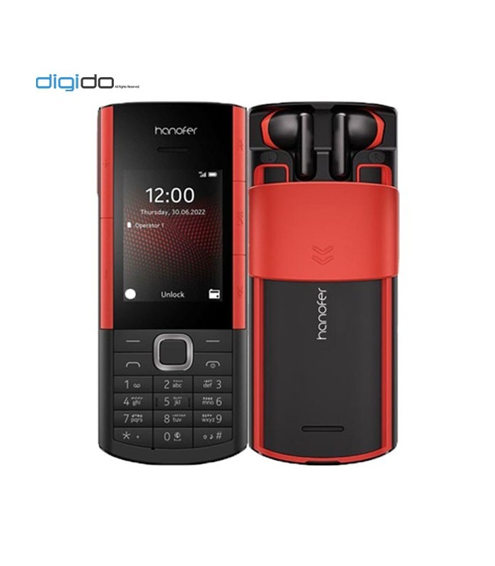 گوشی موبایل هانوفر مدل Hanofer 5720 اکسپرس موزیک دوسیم کارت - رنگ مشکی قرمز