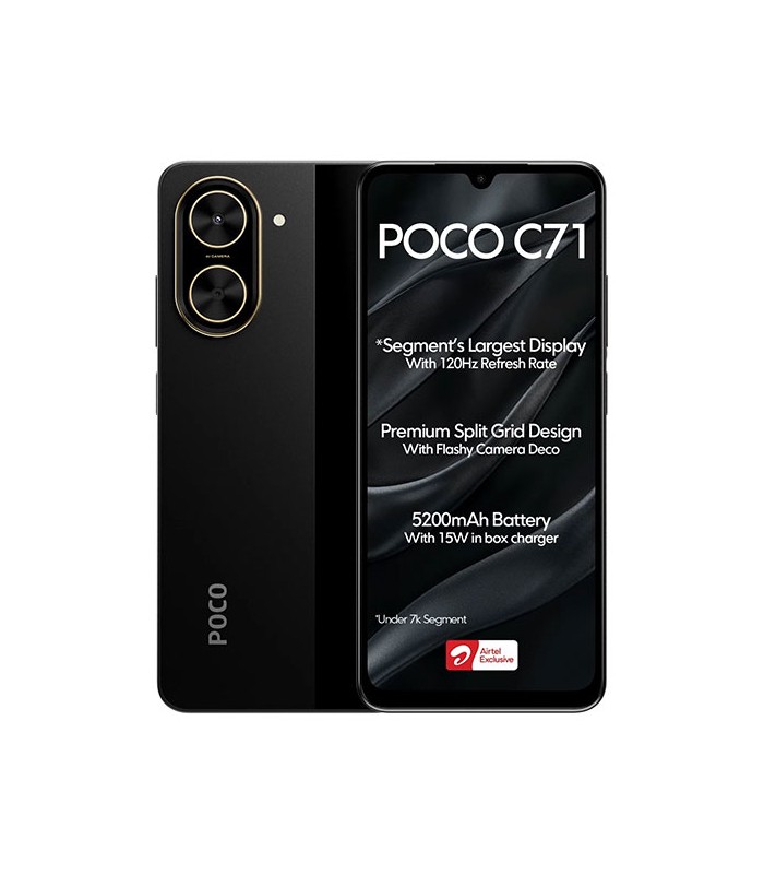 گوشی موبایل شیائومی مدل Poco C71 دوسیم کارت ظرفیت 4/64 گیگابایت - رنگ مشکی