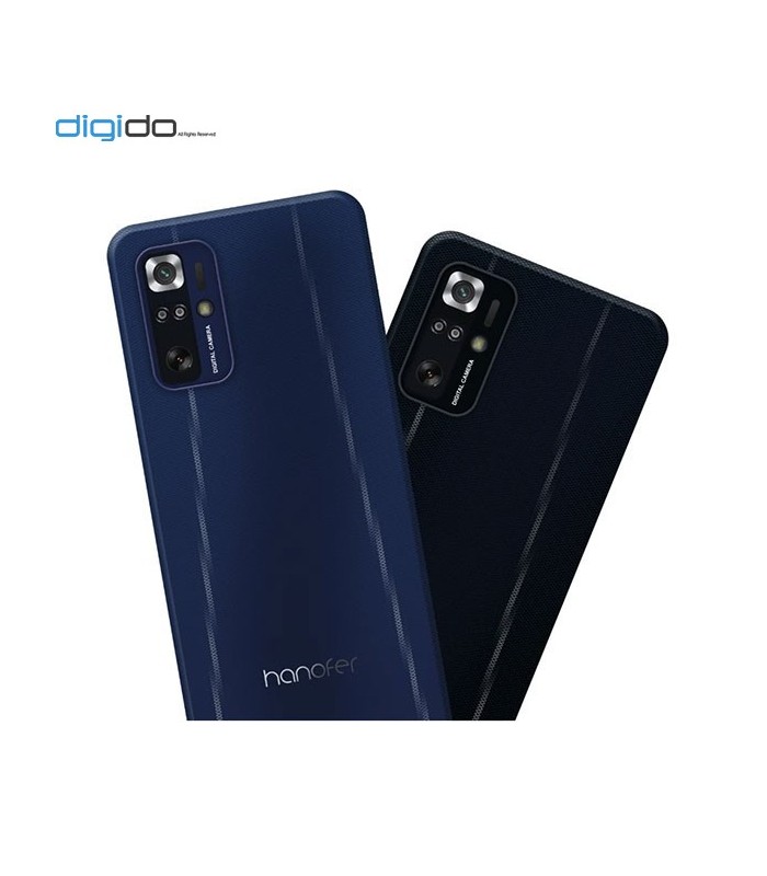 گوشی هانوفر مدل H3 دو سیم کارت ظرفیت 3/64 گیگابایت + 3 گیگابایت رم مجازی - رنگ آبی و مشکی - پشت گوشی
