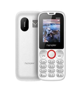 گوشی موبایل هانوفر مدل Hanofer 8000N دوسیم کارت - رنگ سفید دور قرمز