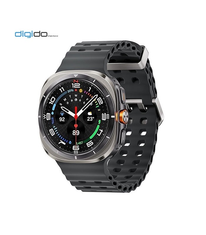ساعت هوشمند سامسونگ مدل Galaxy Watch Ultra SM-L705 47mm بند مارین مشکی و بدنه نقره ای