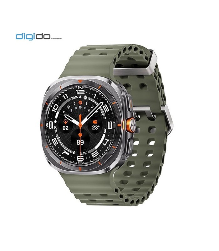 ساعت هوشمند سامسونگ مدل Galaxy Watch Ultra SM-L705 47mm بند مارین سبز و بدنه نقره ای