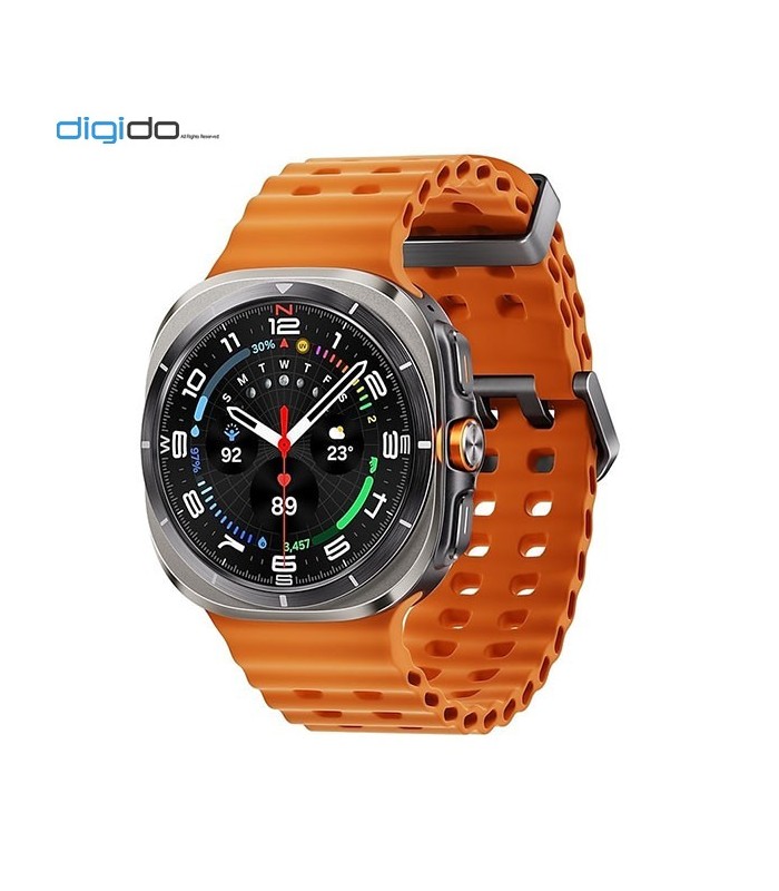 ساعت هوشمند سامسونگ مدل Galaxy Watch Ultra SM-L705 47mm بند مارین نارنجی و بدنه نقره ای