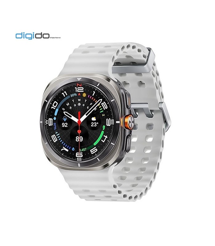 ساعت هوشمند سامسونگ مدل Galaxy Watch Ultra SM-L705 47mm بند مارین سفید و بدنه نقره ای