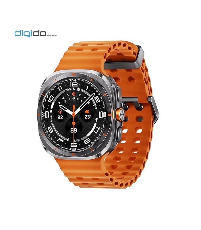 ساعت هوشمند سامسونگ مدل Galaxy Watch Ultra SM-L705 47mm بند مارین نارنجی و بدنه خاکستری تیره