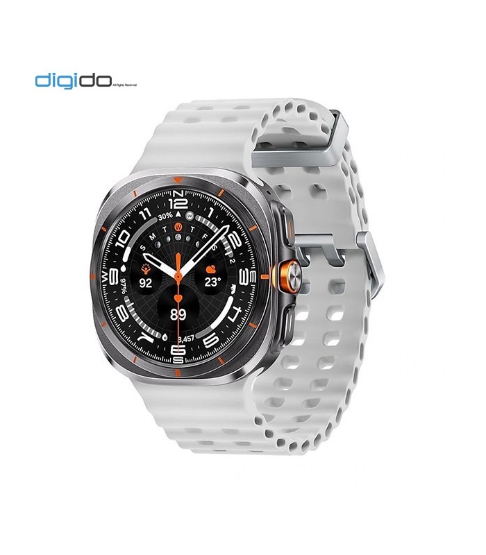 ساعت هوشمند سامسونگ مدل Galaxy Watch Ultra SM-L705 47mm بند مارین سفید و بدنه خاکستری تیره
