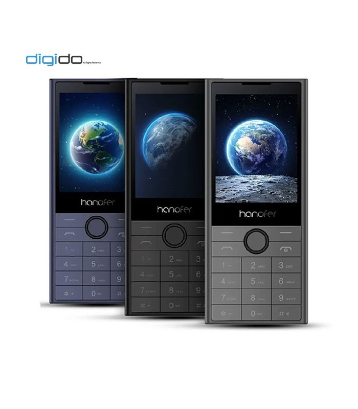 گوشی موبایل هانوفر مدل (2024) Hanofer 150 دوسیم کارت - مشکی - خاکستری - آبی تیره