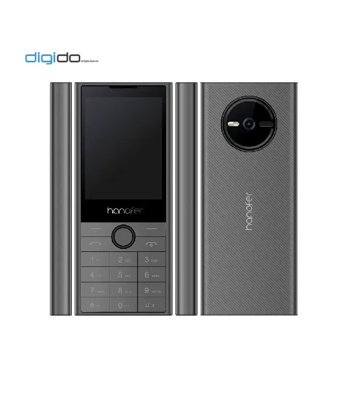گوشی موبایل هانوفر مدل (2024) Hanofer 150 دوسیم کارت - خاکستری - همه ابعاد
