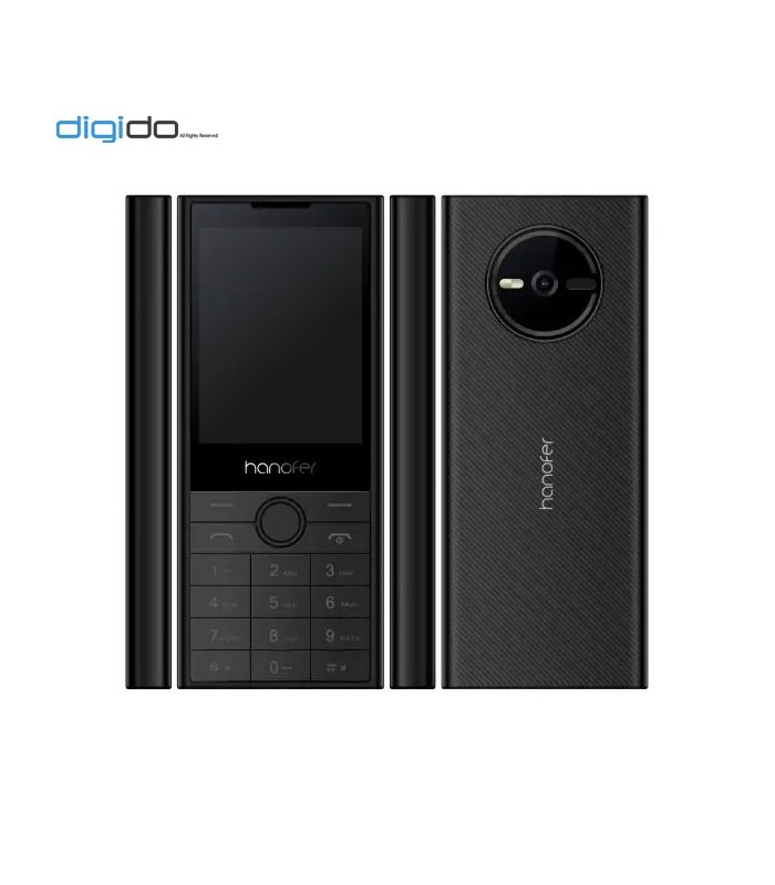 گوشی موبایل هانوفر مدل (2024) Hanofer 150 دوسیم کارت - مشکی - همه ابعاد